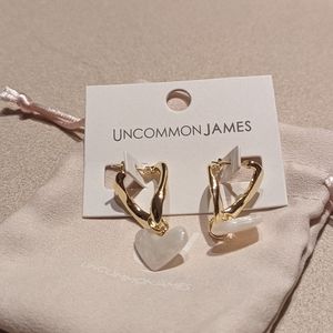 Uncommon James gold heart earrings